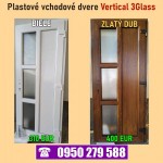 Plastove vchodove dvere Vertical3Glass
